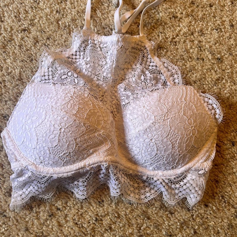 Victoria's Secret PINK Elegant White Lace Bra